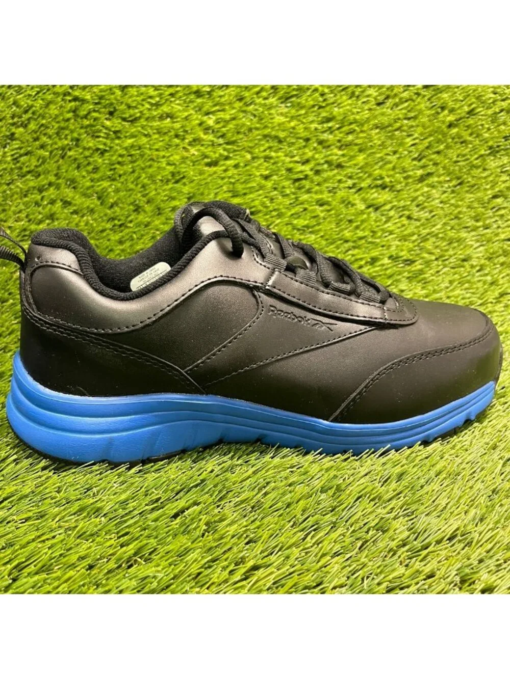 Reebok Ateron Mens Size 9E Black Blue Composite Steel Toe Safety Work Shoes